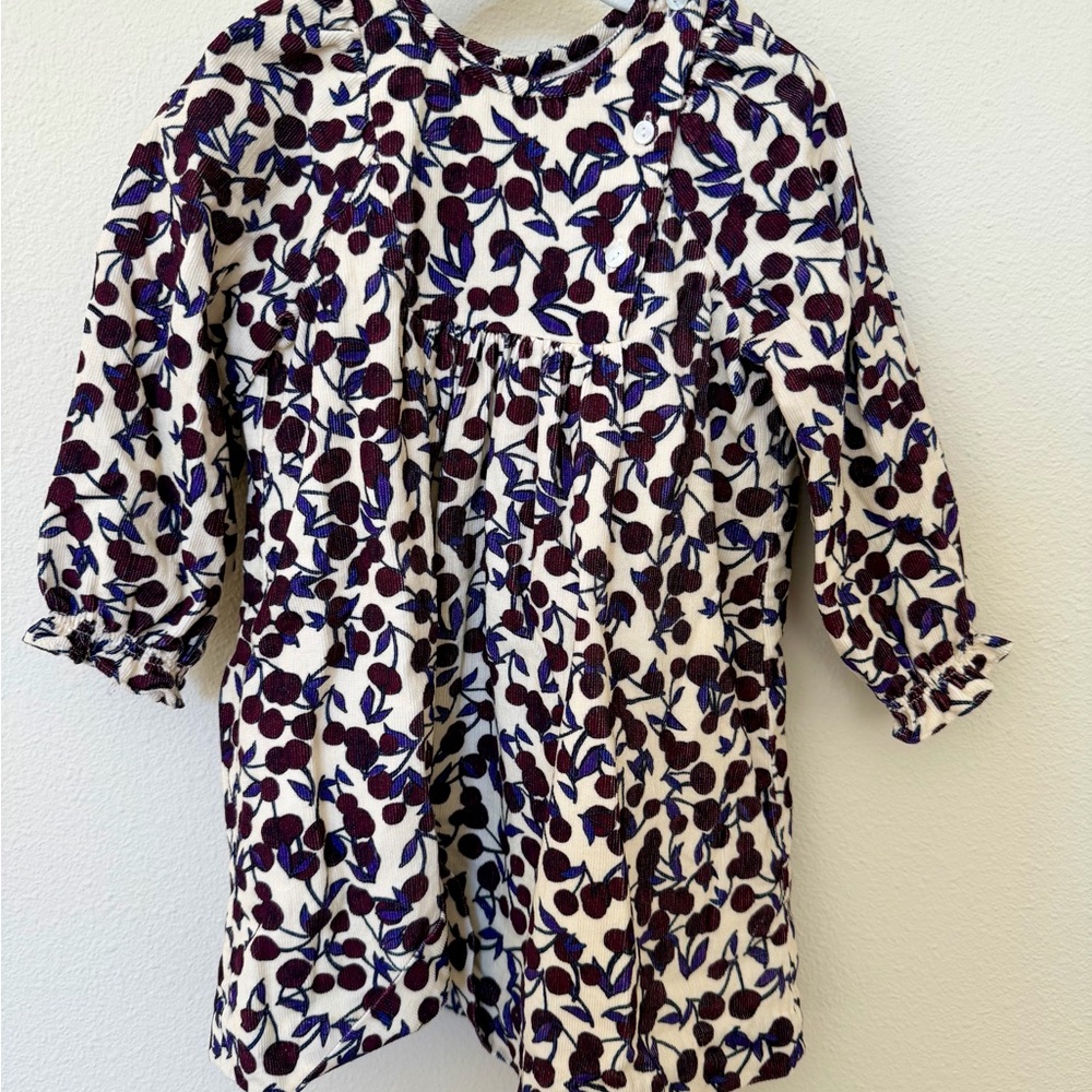 Bonpoint Cream Patterned Dress